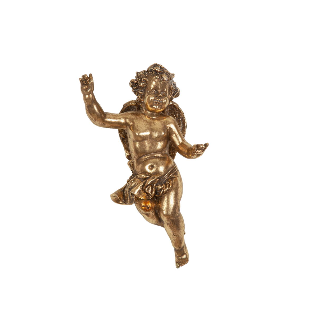 8435547182629 - Decorative Figure Golden Resin Angel 25 x 25 x 25 cm