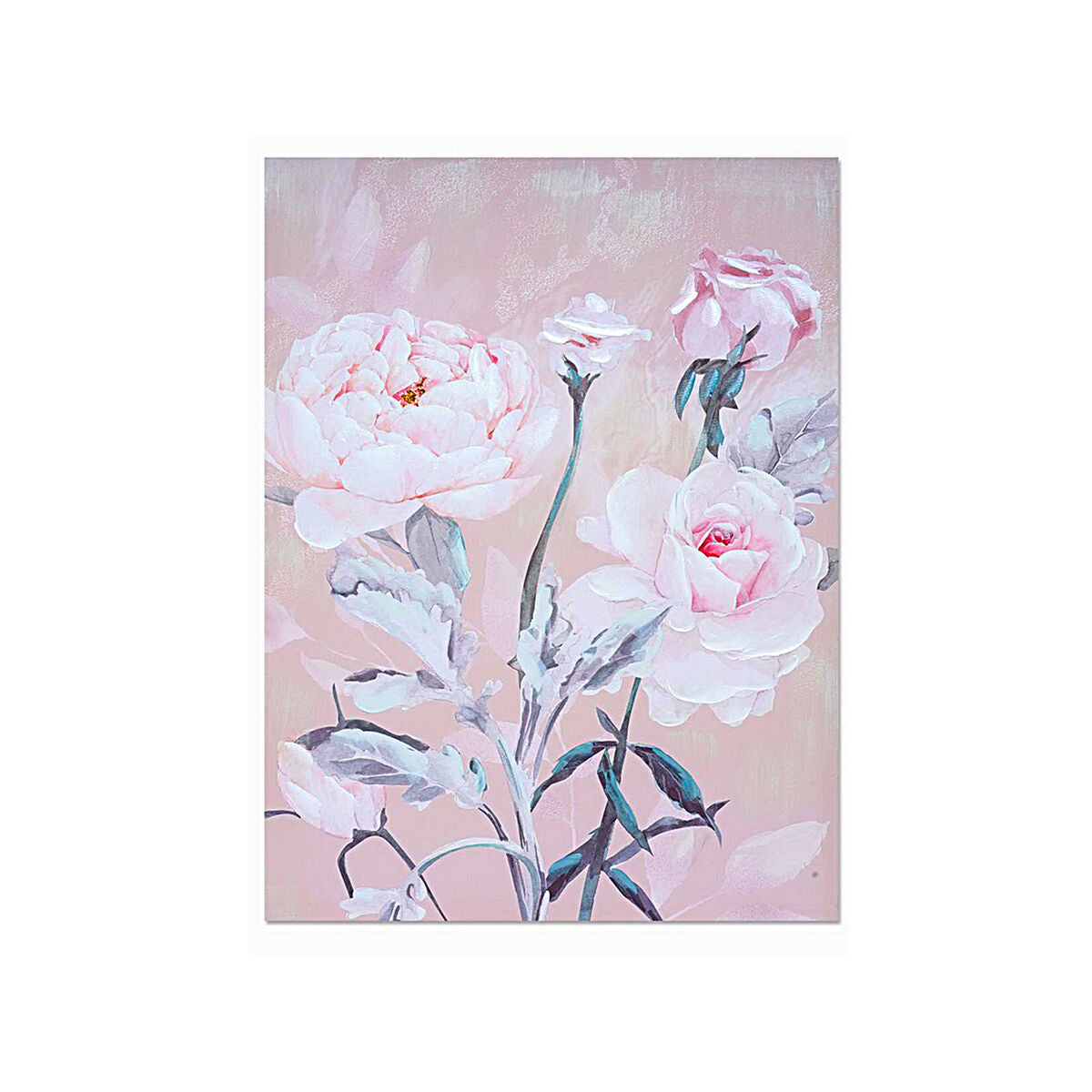 8435547185637 - Bild Rosa Leinwand Rosen 60 x 80 x 3 cm