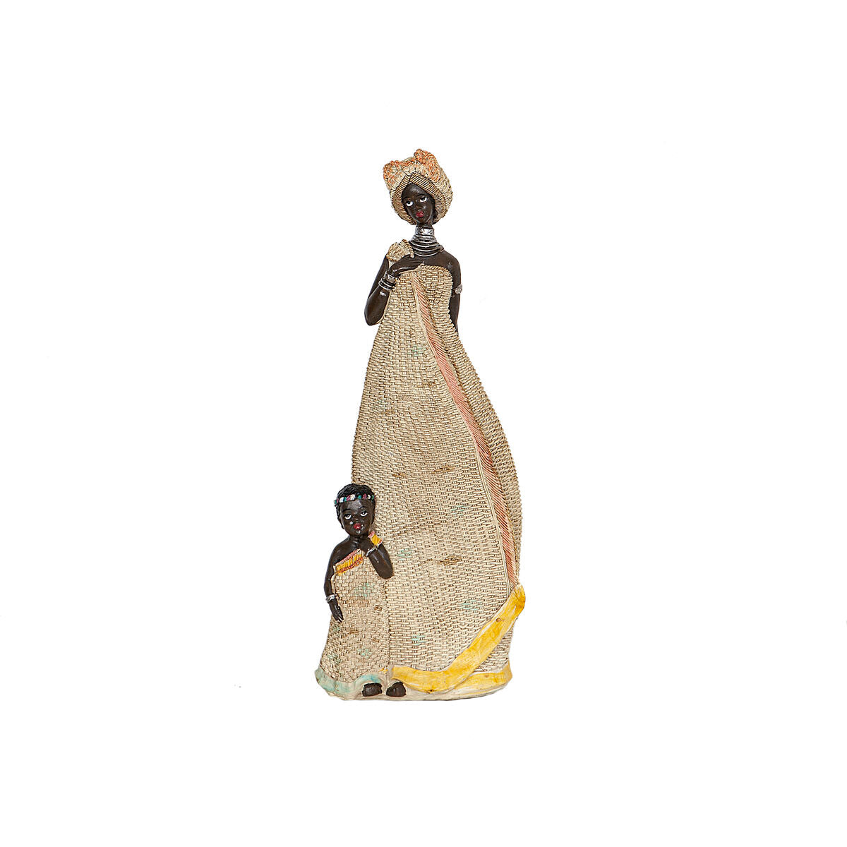 8435547194028 - Decorative Figure Multicolour Resin Children African Woman 15 x 38 x 12 cm