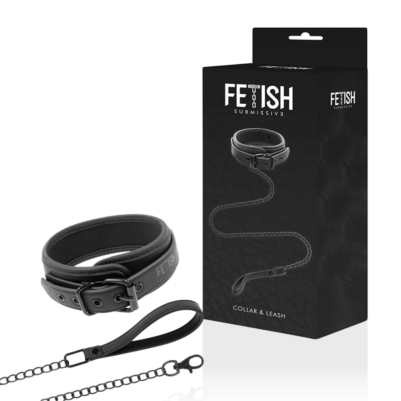 8435565902308 - FETISH SUBMISSIVE - KETTENHALSKETTE MIT NOPRENE-FUTTER