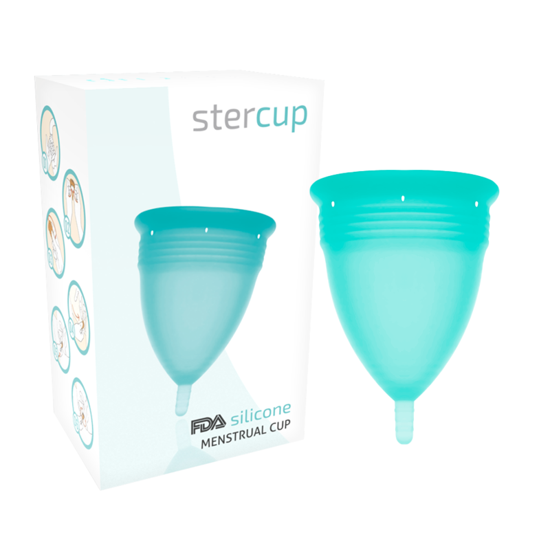 8435565908645 - - FDA SILIKON-MENSTRUALCUP AQUAMARIN - GRÖSSE L