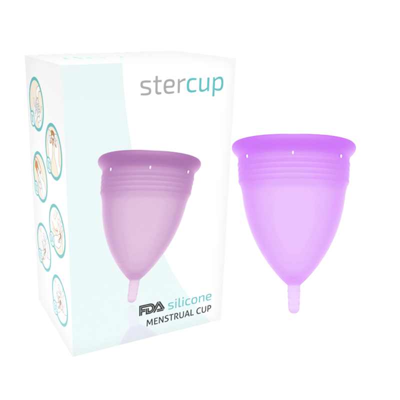 8435565908676 - - FDA SILIKON-MENSTRUALCUP FLIEDER - GRÖSSE S