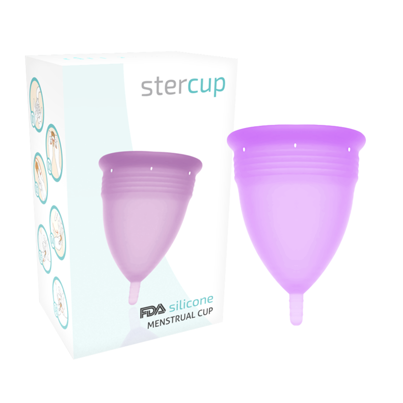 8435565908683 - - FDA SILIKON-MENSTRUALCUP FLIEDER - GRÖSSE L