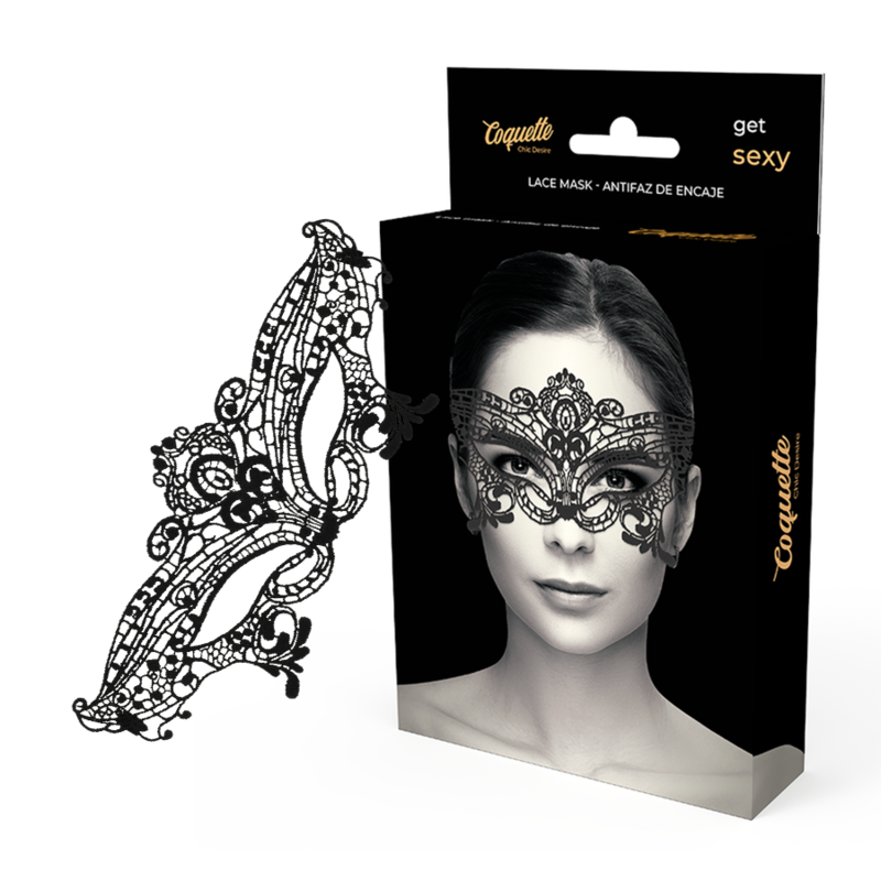 8435565912765 - COQUETTE CHIC DESIRE - BREITE SCHWARZE SPITZENMASKE 8435565912765 - COQUETTE CHIC DESIRE - BREITE SCHWARZE SPITZENMASKE