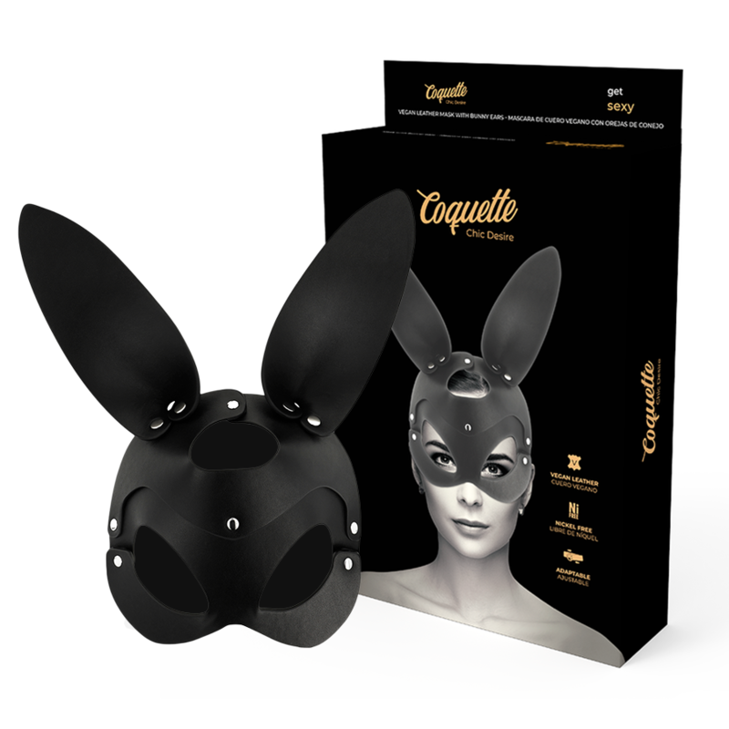 8435565922009 - COQUETTE CHIC DESIRE - VEGANE LEDERMASKE MIT HASENOHREN