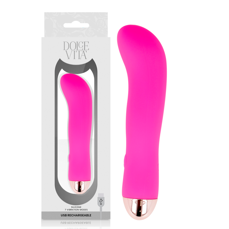 8435565929947 - DOLCE VITA - AUFLADBARER VIBRATOR ZWEI ROSA 7 GESCHWINDIGKEITEN