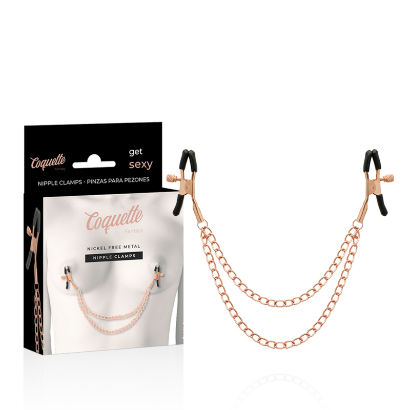 8435565930448 - COQUETTE CHIC DESIRE - FANTASY-NIPPELCLIPS AUS METALL MIT KETTE