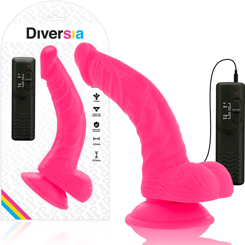 8435565931445 - - FLEXIBLER VIBRIERENDER DILDO ROSA 215 CM -O- 45 CM