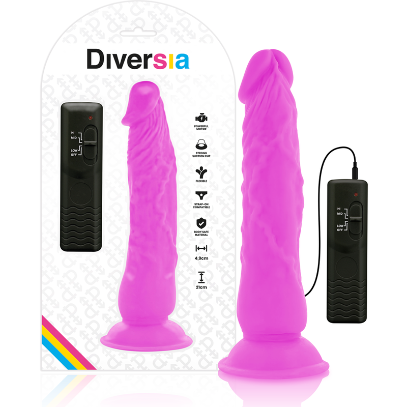 8435565932114 - - FLEXIBLER VIBRIERENDER DILDO LILA 21 CM -O- 49 CM