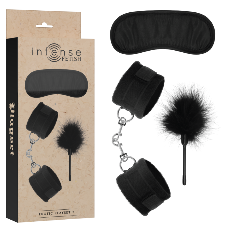 8435566041464 - INTENSE - FETISH EROTIKSPIELSET 2 MIT HANDSCHELLEN BLINDMASKE UND KITZEL