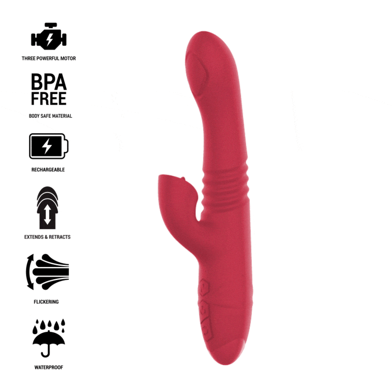 8435566047329 - INTENSE - DUA MULTIFUNKTIONS-WIEDERAUFLADBARER AUF- UND AB-VIBRATOR MIT ROTER ZUNGE 8435566047329 - INTENSE - DUA MULTIFUNKTIONS-WIEDERAUFLADBARER AUF- UND AB-VIBRATOR MIT ROTER ZUNGE