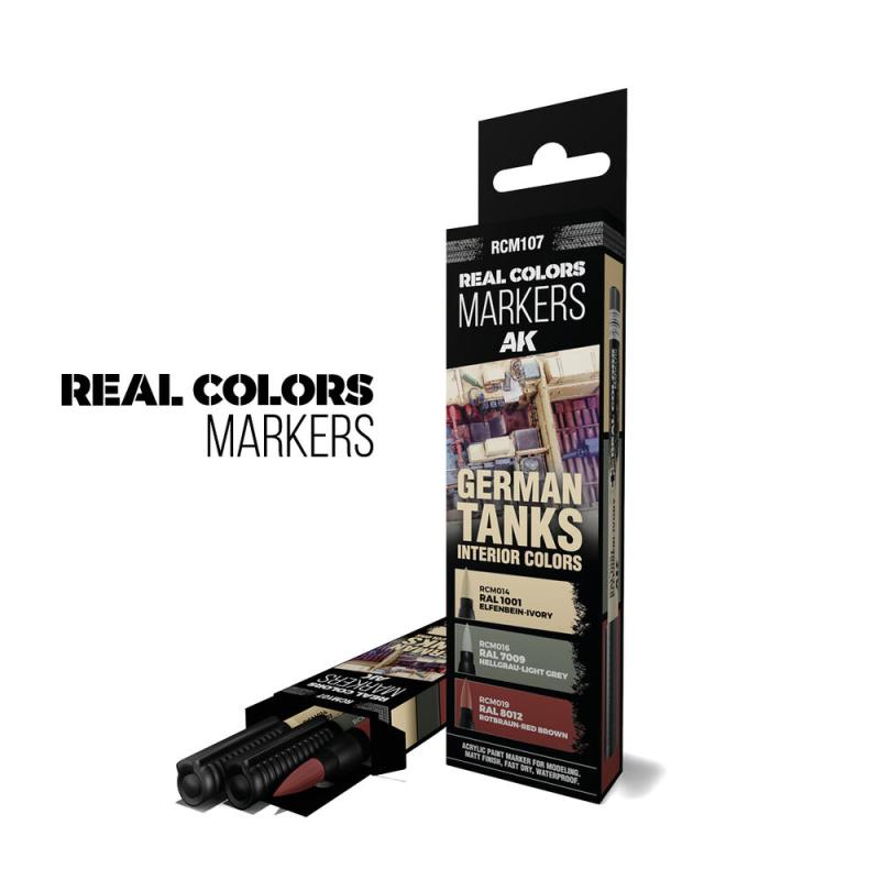 8435568339187 - GERMAN TANKS INTERIOR COLORS - SET 3 REAL COLORS MARKERS