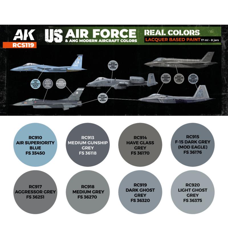 8435568340039 - US Air Force & ANG Modern Aircraft Colors SET