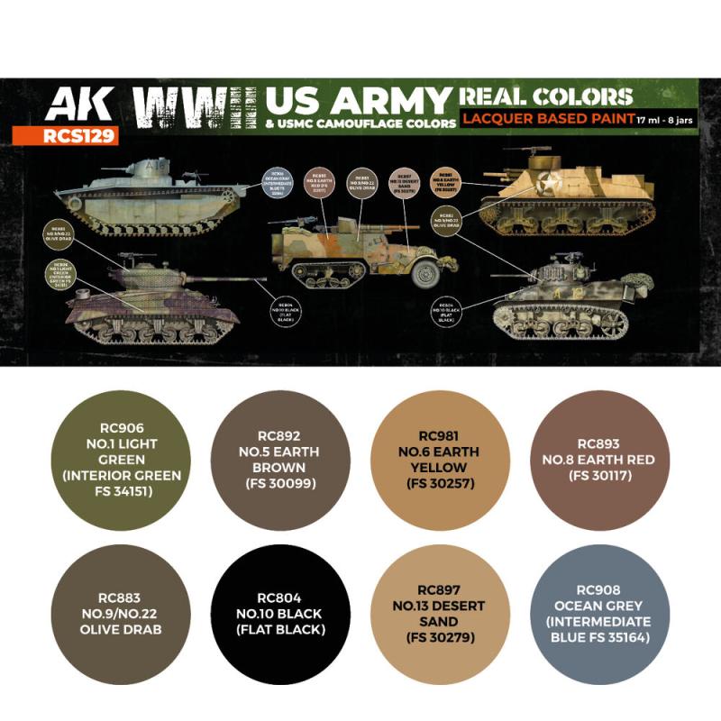 8435568340244 - WWII US Army & USMC Camouflage Colors SET