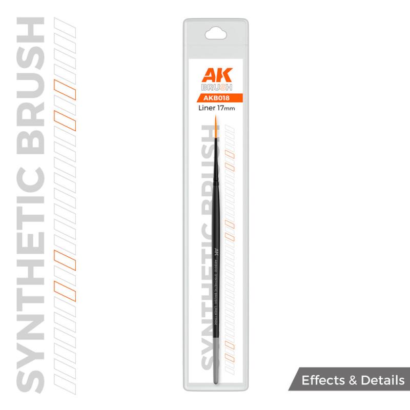 8435568345577 - AK SYNTHETIC BRUSH - LINER 17mm