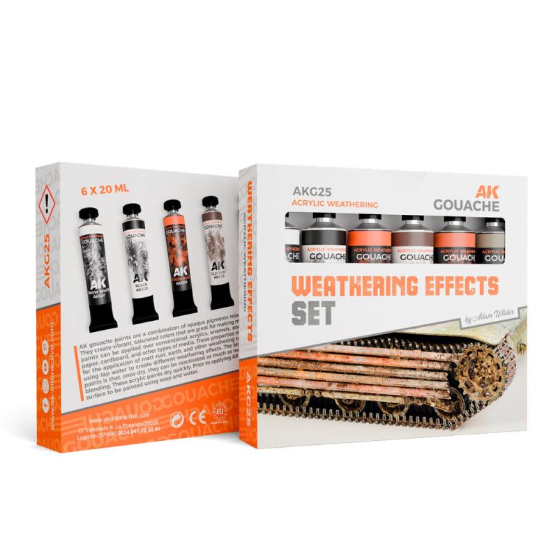 8435568346765 - WEATHERING EFFECTS SET - AK GOUACHES