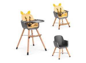 8435574359599 - Beeloom - Giraffenthron Hochstuhl umbaubar zum 4-in-1 Stuhl für Babys und Kinder höhenverstellbar Giraffendesign +6 Monate