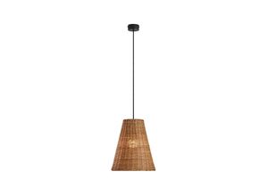 8435575347755 - Leds C4 Caribe - Lámpara Colgante de Techo Ø260 E27 Negro Ratan Natural