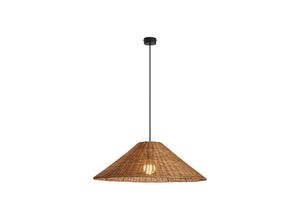 8435575347762 - Leds-c4 - Leds C4 Caribe - Lámpara Colgante de Techo Ø600 E27 Negro Ratan Natural