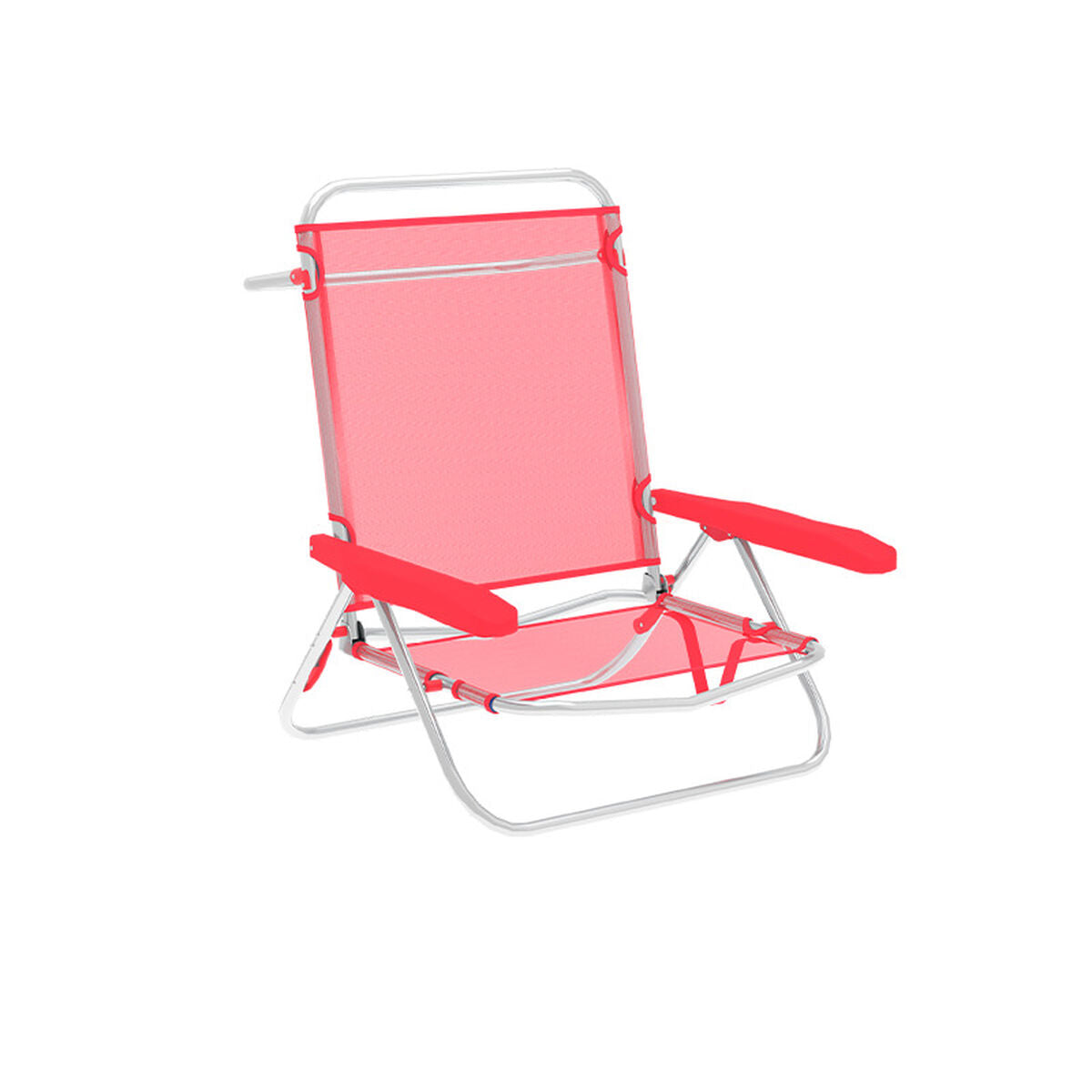 8435631903581 - Klappstuhl 5 Positionen Aluminium Koralle Strand und Pool 63X76X78 cm 10358