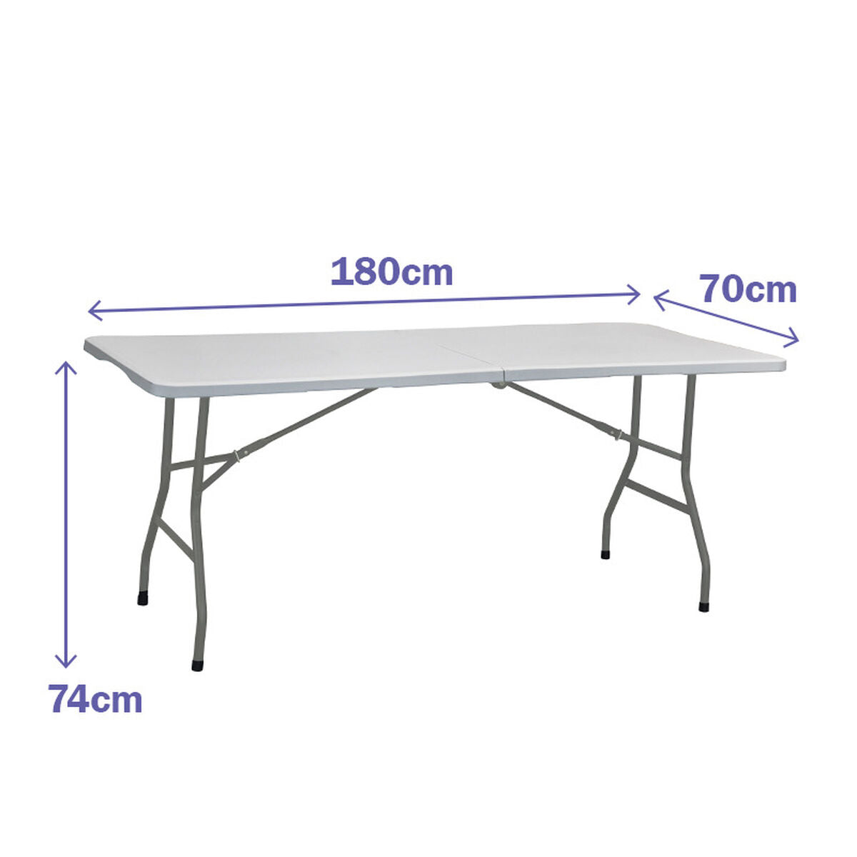 8435631904410 - Table Klapptisch Grau 70 x 74 x 180 cm 8435631904410 - Table Klapptisch Grau 70 x 74 x 180 cm