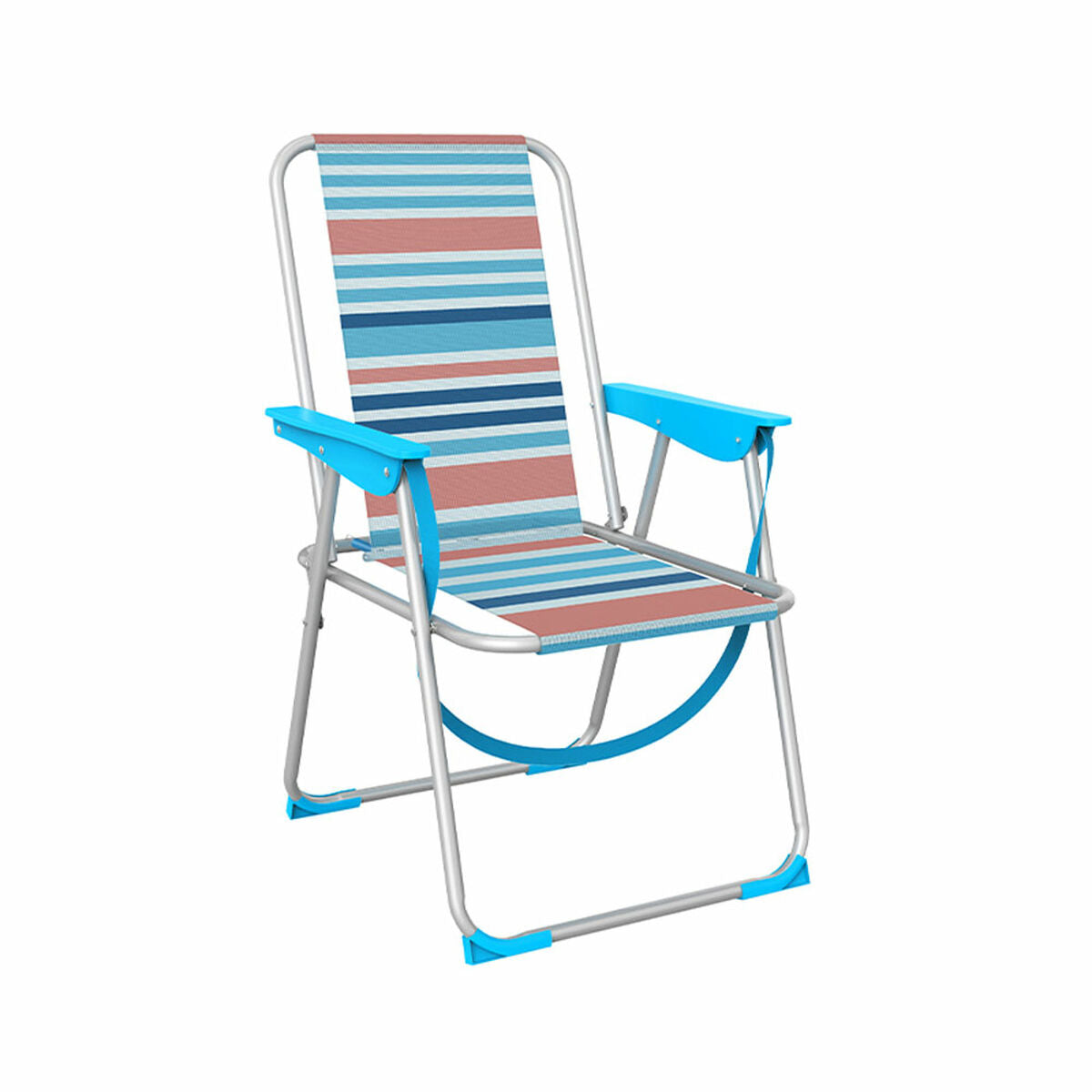 8435631904618 - Klappstuhl Aluminium Orange und Blau Streifen Strand und Pool 53X56X78 cm 8435631904618 - Klappstuhl Aluminium Orange und Blau Streifen Strand und Pool 53X56X78 cm