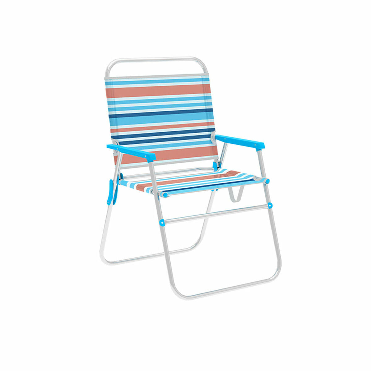 8435631904625 - Klappstuhl Aluminium Orange und Blau Streifen Strand Pool 52X56X80 cm 10462 8435631904625 - Klappstuhl Aluminium Orange und Blau Streifen Strand Pool 52X56X80 cm 10462