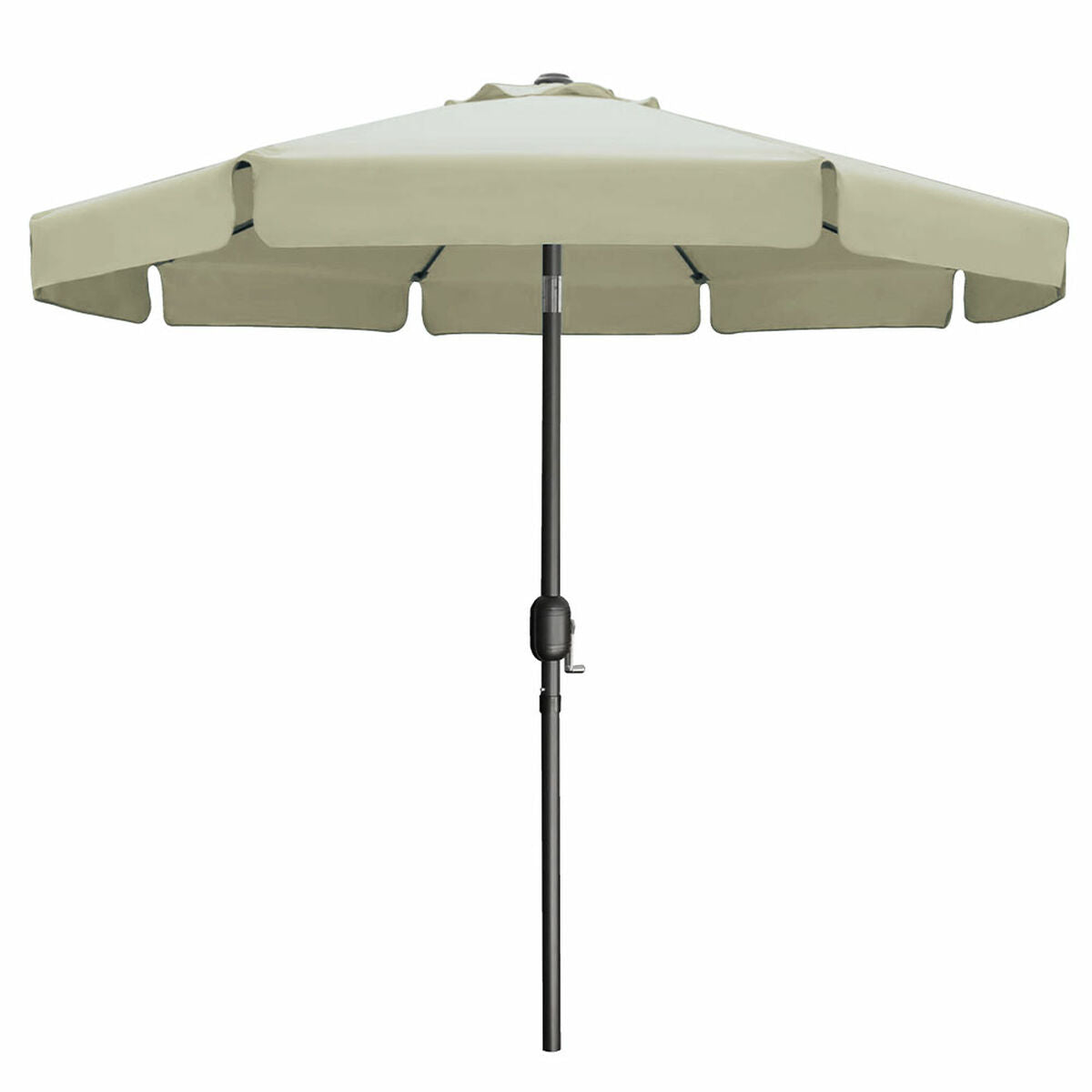 8435631904908 - Sonnenschirm Stahl 8 Streben D300 cm Polyester Beige Garten Terrasse 10490