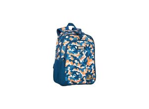 8435632403608 - Toybags - fortnite blau camo Rucksack doppelte Fach Trolley anpassungsfähig 3 Taschen