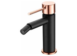 8435668012355 - Imex - Milos Stick Bidetmischer Schwarz Roségold BDYS045-2NOR