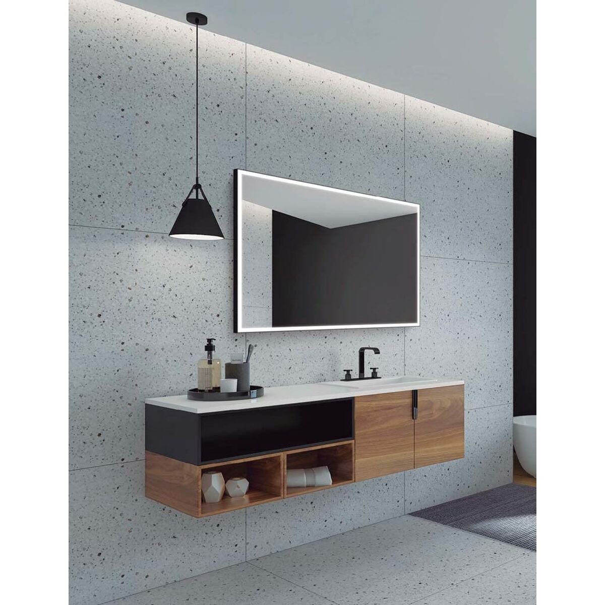 8435668015073 - Badezimmerspiegel mit LED-Licht SUIZ010-60NG 60 x 80 cm 8435668015073 - Badezimmerspiegel mit LED-Licht SUIZ010-60NG 60 x 80 cm