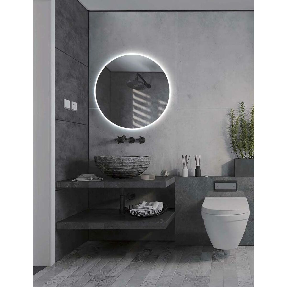 8435668015097 - Badezimmerspiegel mit LED-Licht LOND004-100 Spiegel 8435668015097 - Badezimmerspiegel mit LED-Licht LOND004-100 Spiegel