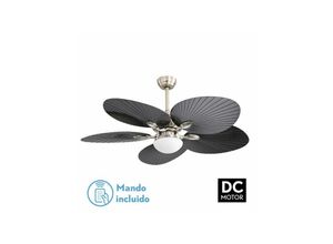 8435684301082 - Fabrilamp - dc Chaw Deckenventilator 24 w schwarzes Nickel 5 Flügel