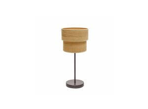 8435684303116 - Fabrilamp - Double Smile Tischlampe 1xe14 Braun Helles Holz 44x18x18 cm