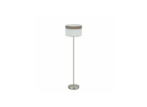 8435684303598 - Fabrilamp - Foot Salon Cloe 1xe27 Nickel Weiß-Holz Grau 162x40x40 cm