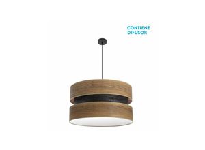 8435684304373 - Fabrilamp - Colet Anhänger 3xe27 Schwarz Dunkles Holz Regx60x60 cm 8435684304373 - Fabrilamp - Colet Anhänger 3xe27 Schwarz Dunkles Holz Regx60x60 cm