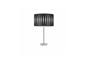 8435684309385 - Fabrilamp - Tischlampe hoch Alexandra 1xe27 Chrom schwarzes Holz 61x30x30 cm