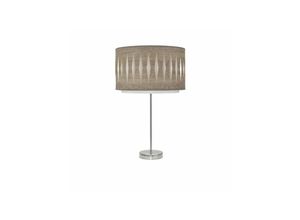 8435684309392 - Fabrilamp - Tischlampe High Alexandra 1xe27 Nickel graues Holz 61x30x30 cm