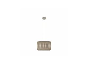 8435684309439 - Fabrilamp - Alexandra Anhänger 1xe27 Nickel graues Holz Regx30x30 cm