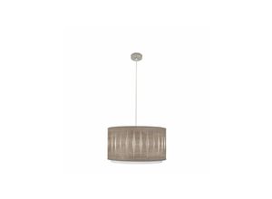 8435684309477 - Fabrilamp - Alexandra Anhänger 1xe27 Nickel graues Holz Regx40x40 cm