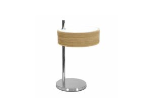 8435684312033 - Fabrilamp - Tischlampe Haiti 1xe14 Chrom Helles Holz 37x22x26 cm