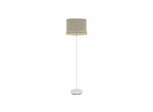 8435684315096 - Fabrilamp - Fußsalon Vera 1xe27 Weiß Beige 163x40x40 cm