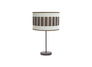 8435684320960 - Fabrilamp - Hohe Tischlampe Ivanna 1xe27 Braun Weiß-Oxid 62x30x30 cm