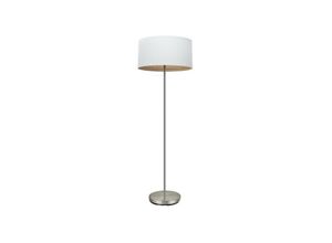 8435684324470 - Fabrilamp - Fußsalon Tatiana 1xe27 Nickel weiß-helles Holz 162x40x40 cm