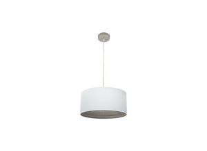 8435684324869 - Fabrilamp - Anhänger Tatiana 1xe27 Nickel Weiß-Holz Grau Regx40x40 Cm