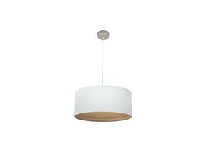 8435684324937 - Fabrilamp - Anhänger Tatiana 1xe27 Nickel weiß-helles Holz Regx50x50 cm