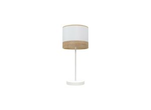 8435684326283 - Fabrilamp - Tischlampe Olga 1xe14 Weiß weiß-helles Holz 42x18x18 cm