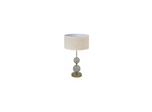 8435684331614 - Fabrilamp - Beatia1xe27 Leder Tischlampe Beige Schirm 35d