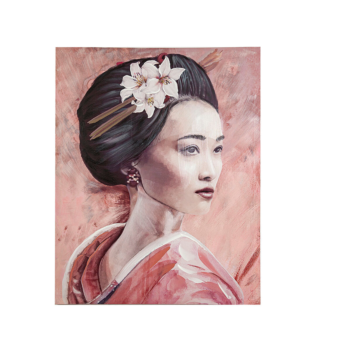 8435700804306 - Ölgemälde Rosa Leinwand Geisha 80 x 120 x 3 cm