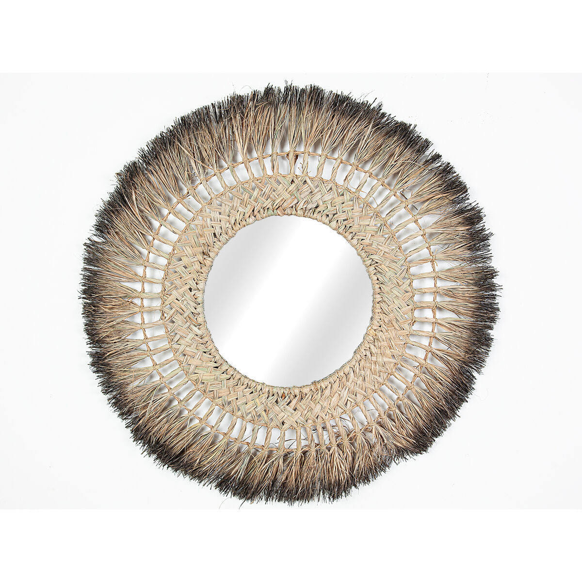 8435700806102 - Wall mirror Natural Natural Fibre Window 70 x 70 x 3 cm Circular